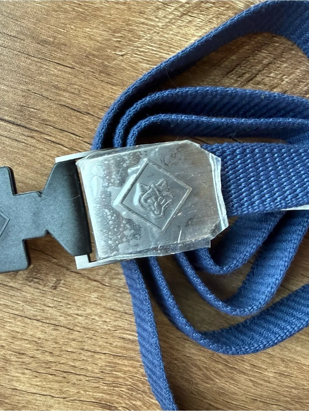 Children's wolf scout Navy Web Belt with Metal Buckle